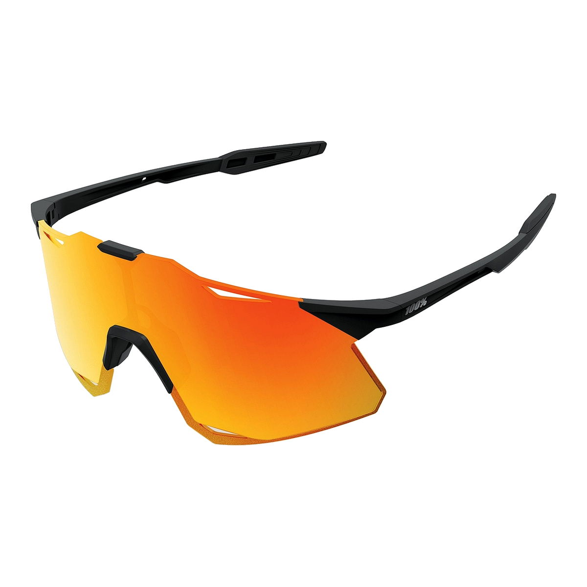 100% HYPERCRAFT EYEWEAR MIRROR/MATTE BLACK /HYPER RED