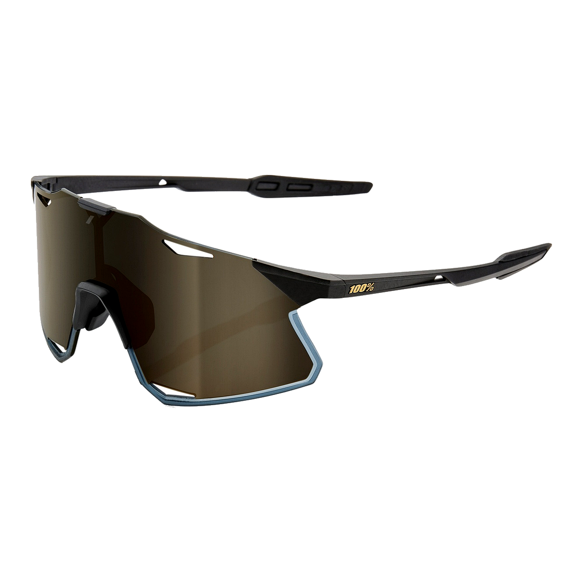 100% HYPERCRAFT EYEWEAR MIRROR/MATTE BLACK /SOFT GOLD
