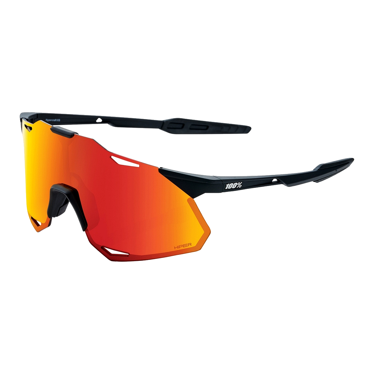 100% HYPERCRAFT XS EYEWEAR TACK BLACK/MULTILAYER MIRROR LENS