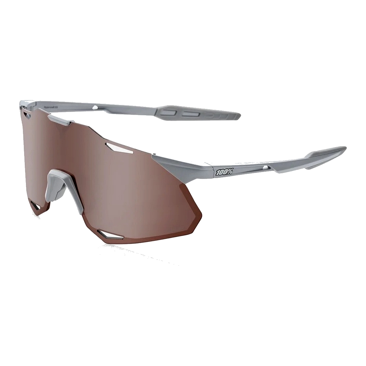 Hypercraft XS Eyewear Matte Stone Grey - HiPER Crimson Silver Mirror Lens