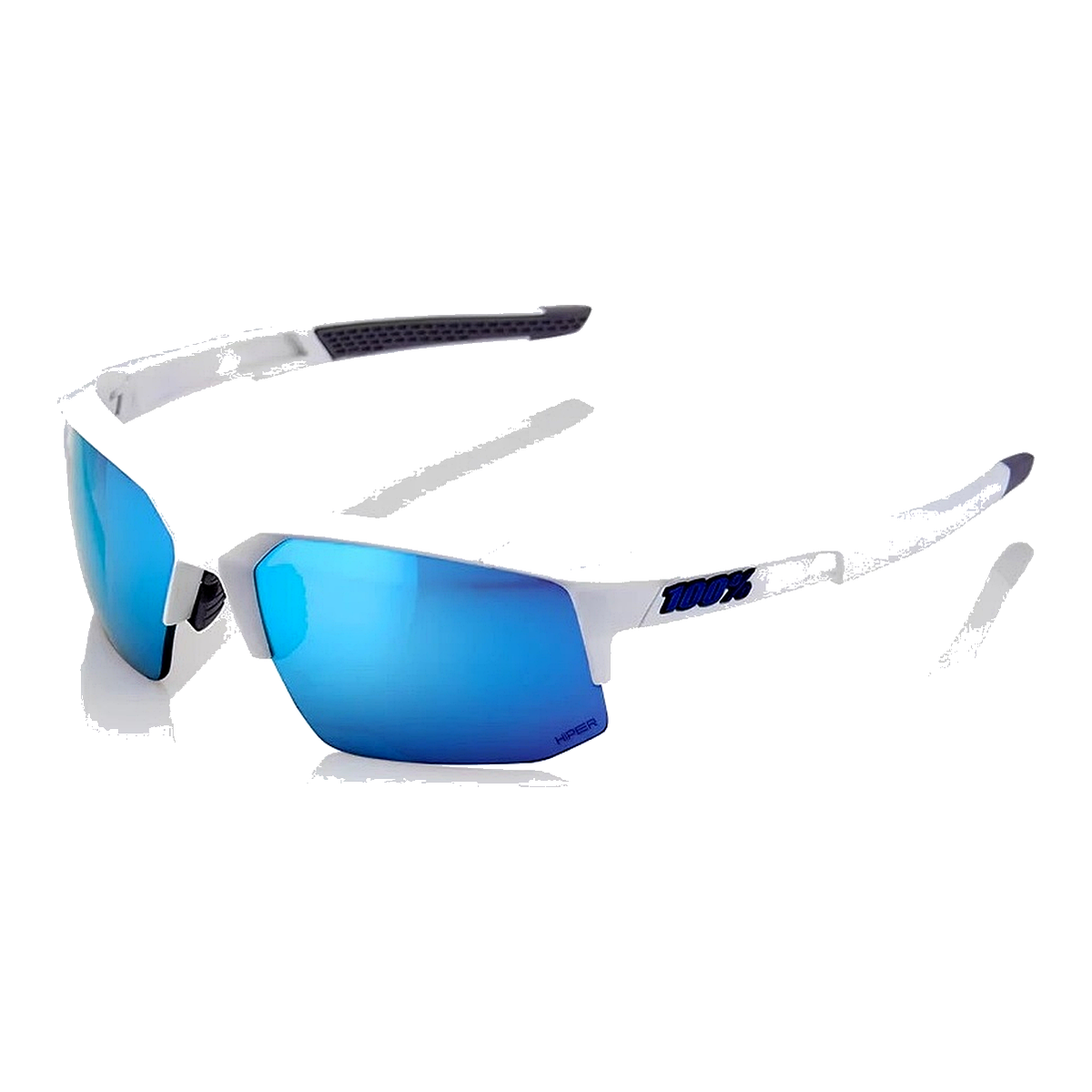 نظارات سبيدكوب، عدسات عاكسة متعددة الطبقات، لون أبيض مطفي، لون أزرق هيبر