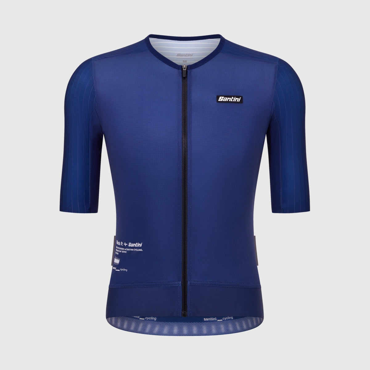 Santini Mads Pedersen Aero Race Jersey Navy