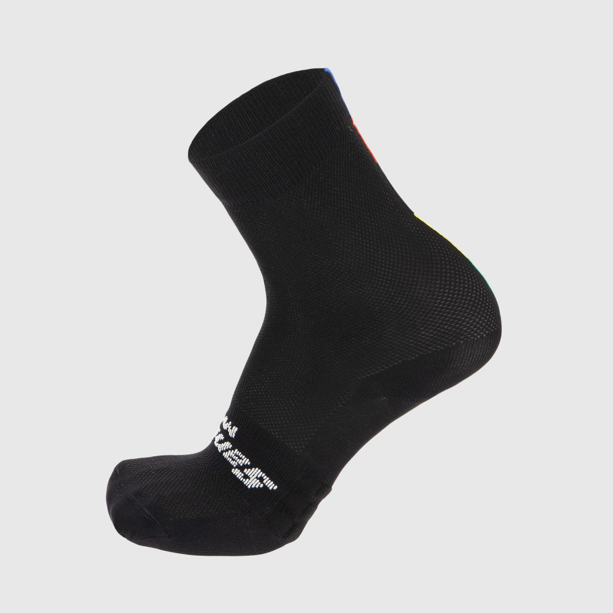 Santini Official UCI Rainbow Socks Black