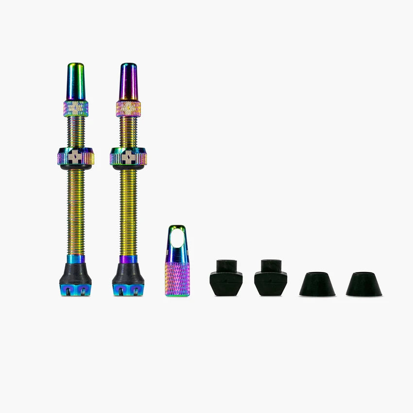 MUC-OFF All-New Tubeless Valves-Iridescent-60 mm