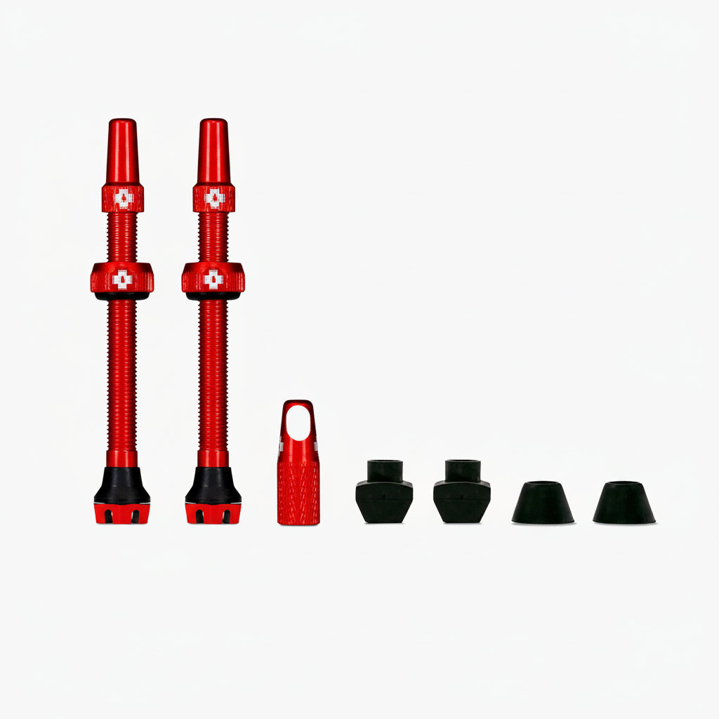 MUC-OFF All-New Tubeless Valves-Red-60 mm