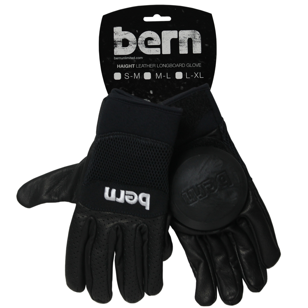 BERN SLIDE GLOVES LEATHER HAIG M/L BLACK