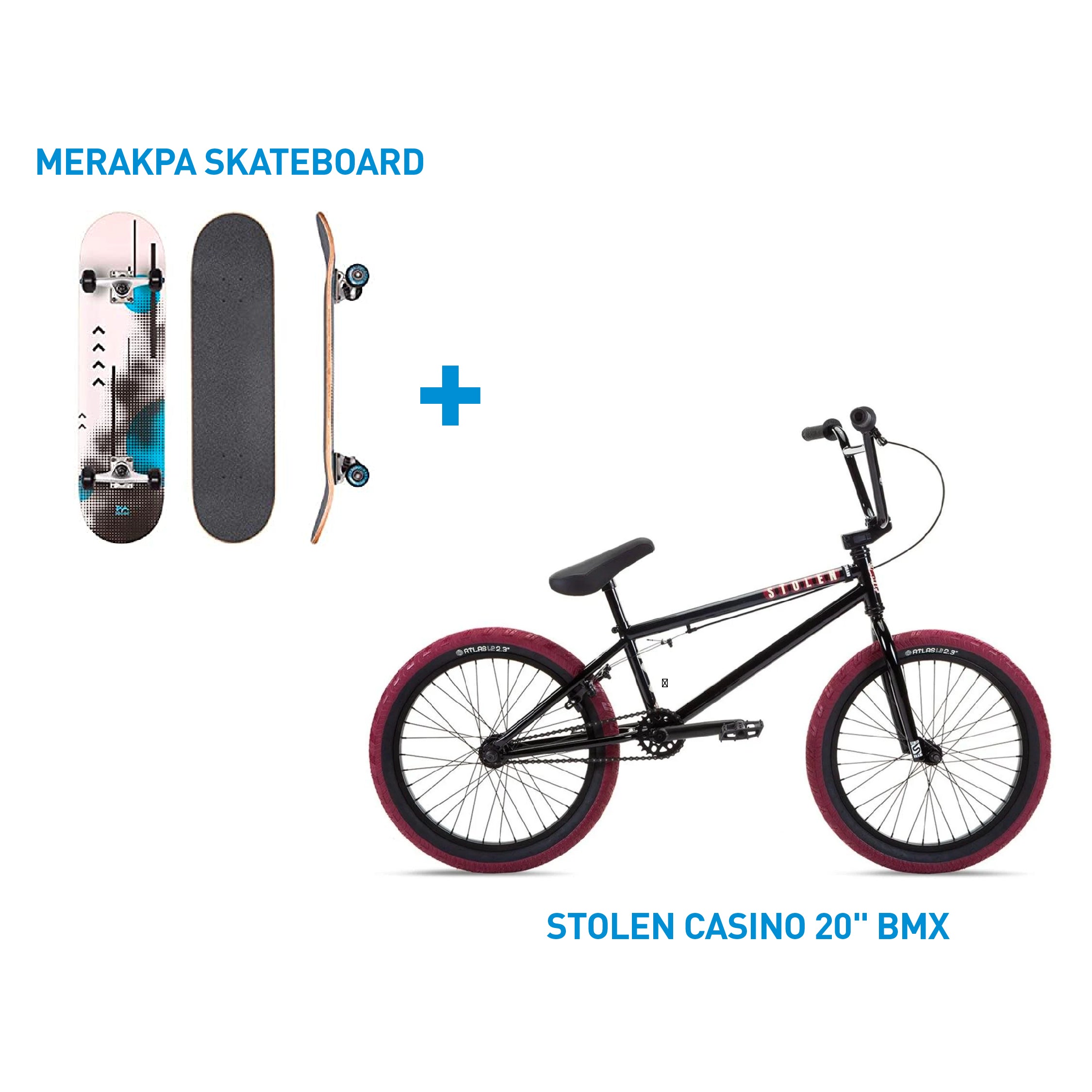 STOLEN CASINO BMX + MERKAPA SKATEBOARD