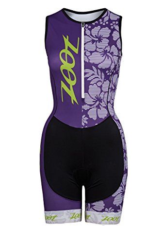 WOMEN PERFORMANCE TRI TEAM RACESUI ,XL PURPLE/GREEN