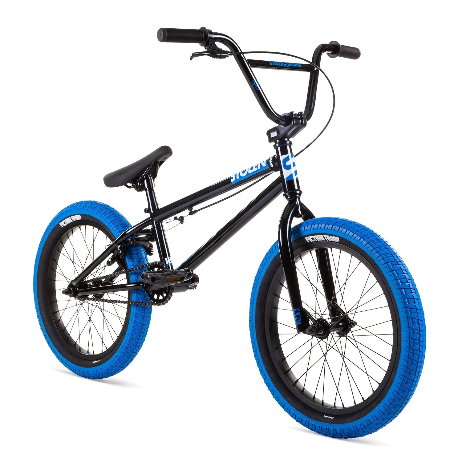 AGENT 18" COMPLETE BIKE, BLACK W/ DARK BLUE TIRES